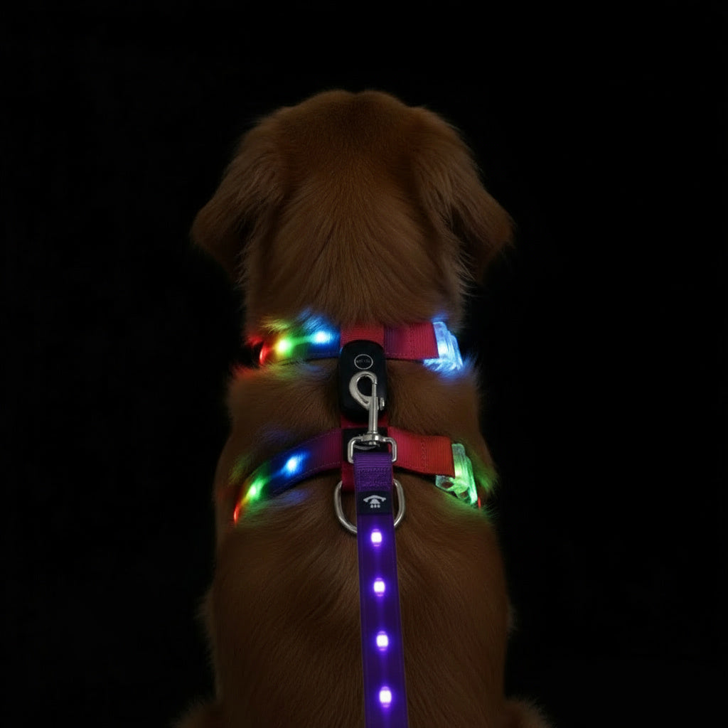 LED dog harness with Leash – Visibility, Comfort & Nighttime Safety