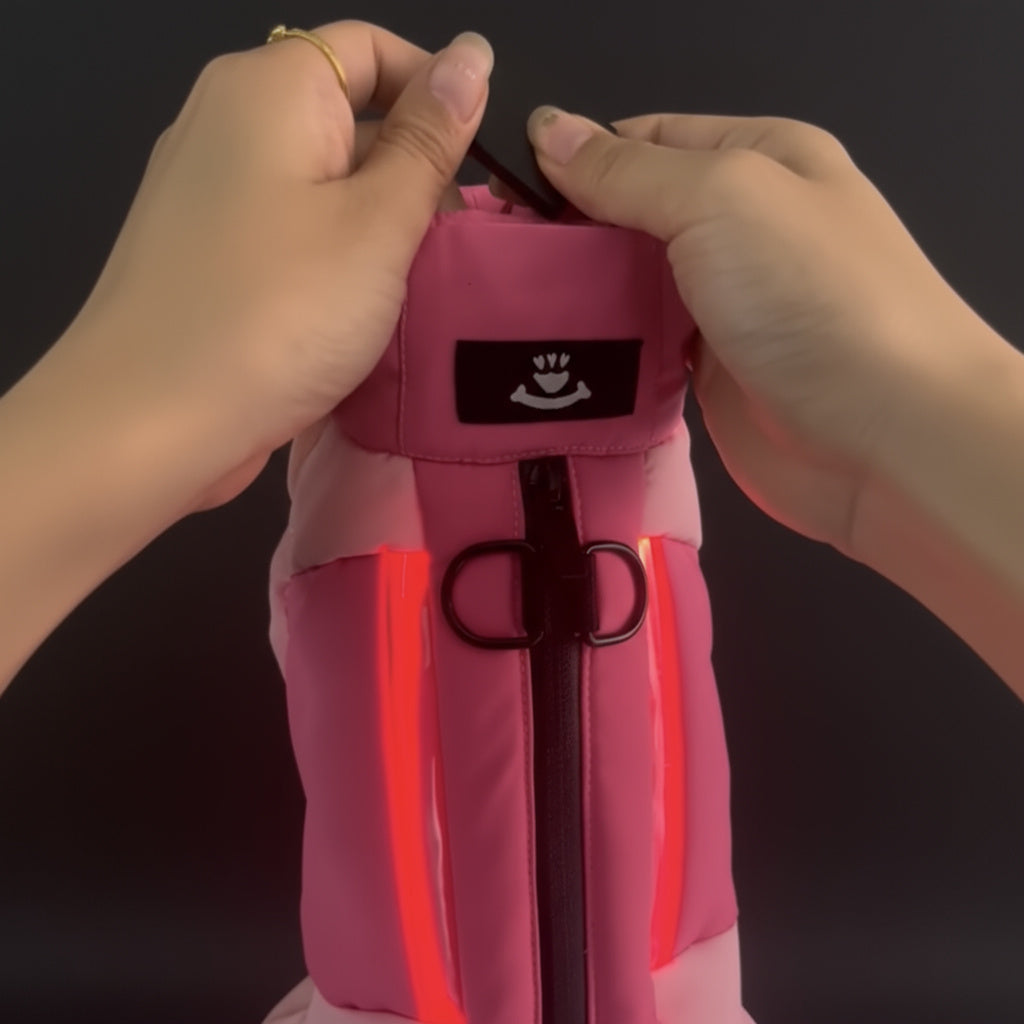 Heated dog visibility coat LED Winter Jacket